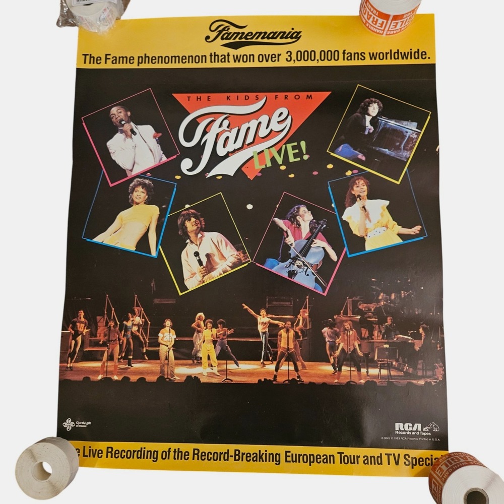 The‎ Kids from Fame Live! European Tour 22x27 Promo Poster 1983 RCA Records Rock
